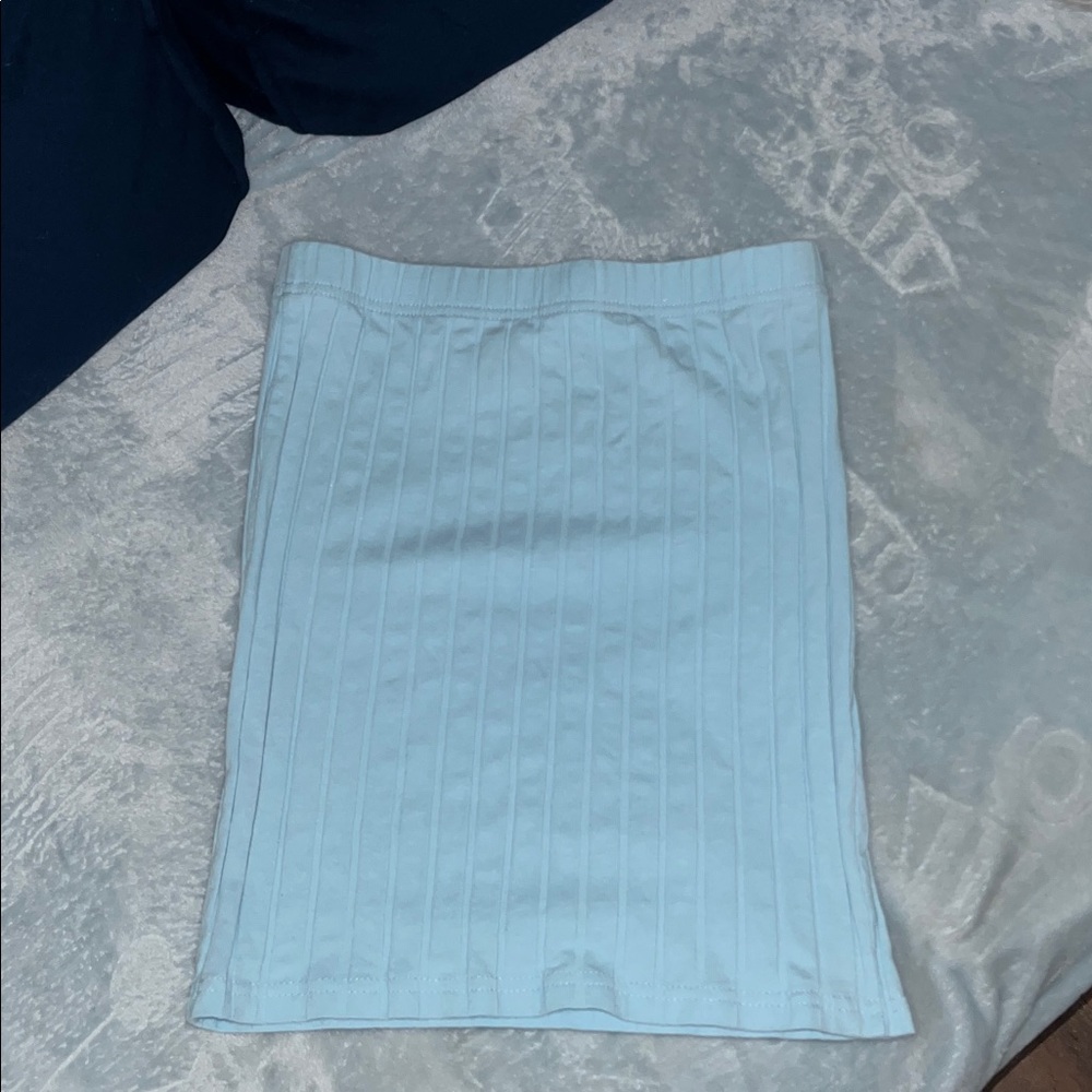 Blue Ribbed Skirt